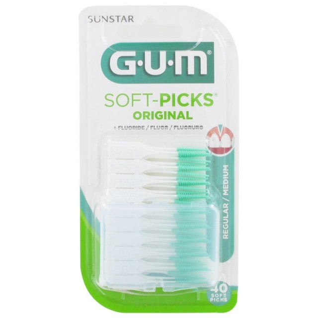 Gum 632 Soft Picks Original Regular/Medium Fluoride Οδοντιατρικές Οδοντογλυφίδες 40τμχ.