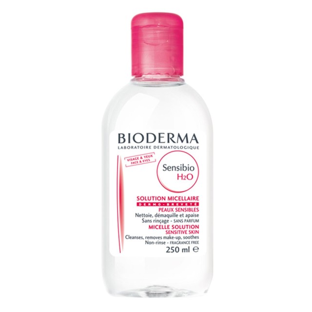 BIODERMA  Sensibio H2O, Ήπιο διάλυμα καθαρισμού & ντεμακιγιάζ, 250 ml