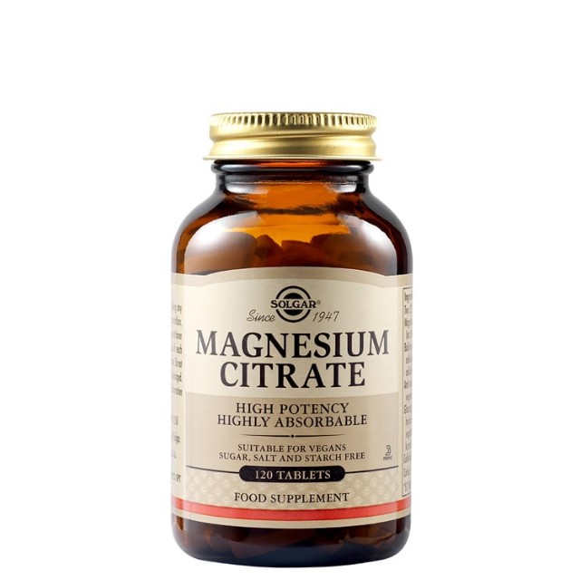 Solgar Citrate Magnesium 200mg 120 Ταμπλέτες