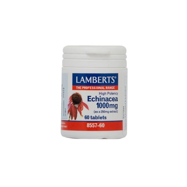 LAMBERTS Echinacea 1000mg Συμπλήρωμα Διατροφής Για Την Ενίσχυση του Ανοσοποιητικού (8557-60), 60 Ταμπλέτες