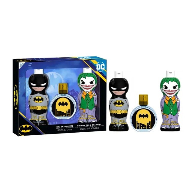 Air-Val Πακέτο Batman & Joker Παιδικό Αφρόλουτρο Και Σαμπουάν, 2x400ml & Eau De Toilette, 30ml