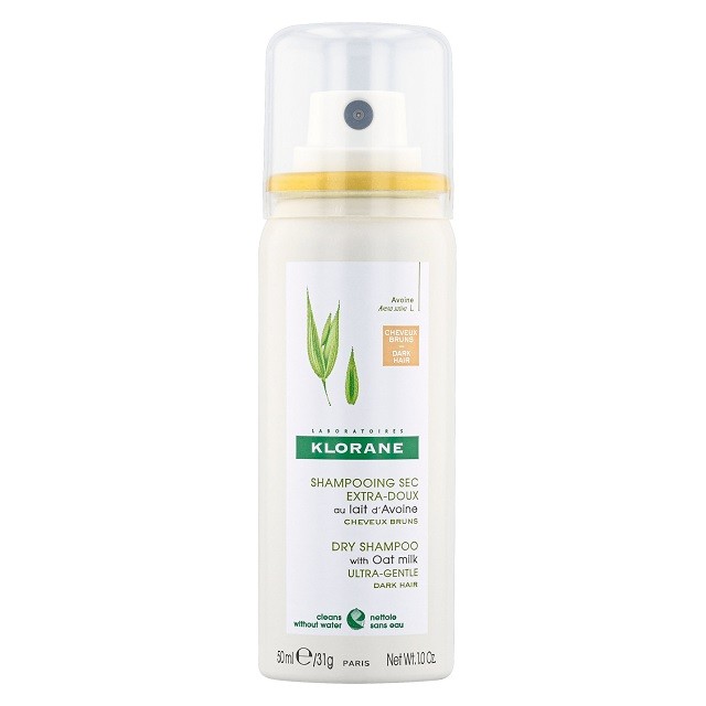 Klorane Dry Shampoo Ultra Gentle with Oat & Ceramide Ξηρό Σαμπουάν Με Βρώμη Για Σκούρα Μαλλιά 50ml