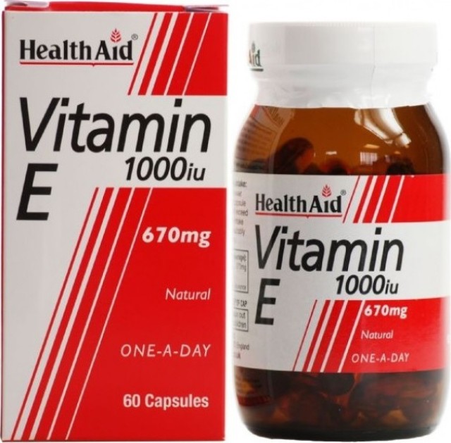 HEALTH AID Vitamin E 1000iu για Ενδυνάμωση & Αντιοξειδωτική Δράση, 30 caps