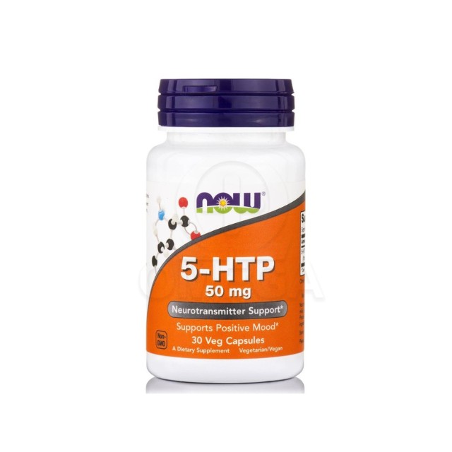 Now Foods 5-HTP 50mg 30 Φυτικές Κάψουλες