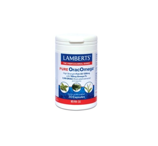 LAMBERTS Pure OracOmega 760mg Ωμέγα 3 λιπαρών οξέων & Φυτικά Αντιοξειδωτικά  30Caps 8510-30