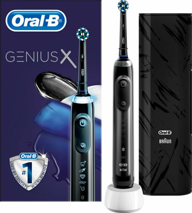 Oral-B Ηλεκτρική Οδοντόβουρτσα Special Edition Genius X 10000 Premium Μαύρη Με Τεχνητή Νοημοσύνη, 1 τεμάχιο
