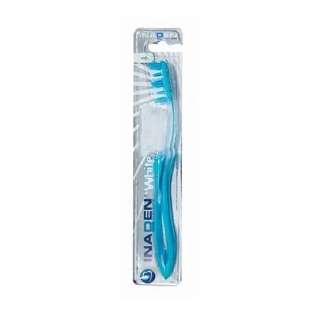 INADEN White Medium Οδοντόβουρτσα με Μέτρια Σκληρότητα Μπλε, 1τμχ