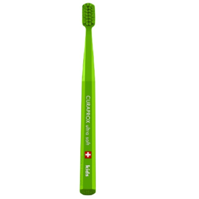 Curaprox Kids Ultra Soft Toothbrush Πολύ Μαλακή Οδοντόβουρτσα Για Παιδιά 4-12 Ετών Σε Χρώμα Πράσινο, 1 Τεμάχιο