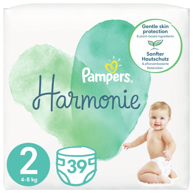 Pampers Harmonie Πάνες Νο 2 Value Pack για 4-8kg 39τεμ