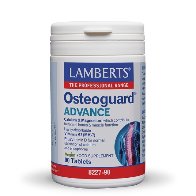 Lamberts Osteoguard Advance Calcium & Magnesium Plus Vitamins D3 & K2 90 Ταμπλέτες 8227-90