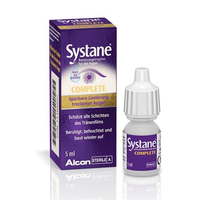 Systane Complete Λιπαντικές Σταγόνες για Ανακούφιση από τη Ξηροφθαλμία, 5ml