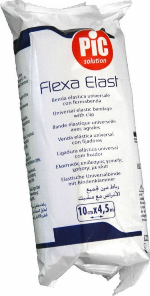 Pic Solution Ελαστικός Λευκός Επίδεσμος Flexa Elast Ideal 10cm x 4.5m, 1τμχ