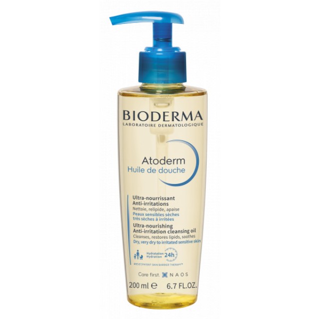 BIODERMA  Atoderm Ultra-Nourishing Shower Oil, Λάδι Καθαρισμού για Πολύ Ξηρό & Ευαίσθητο Δέρμα, 200ml