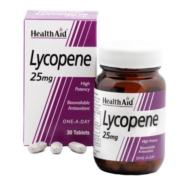 HEALTH AID Lycopene 25mg Συμπλήρωμα Διατροφής με Λυκοπένιο για Αντιοξειδωτική Δράση κατά των Ελεύθερων Ριζών 30 Κάψουλες