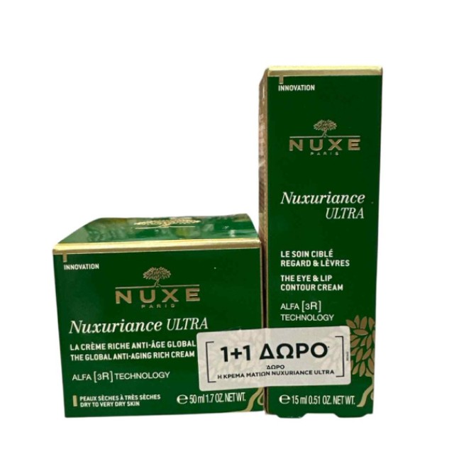 Nuxe Πακέτο Nuxuriance Ultra The Global Anti-Aging Rich Cream 50ml & Δώρο Nuxuriance Eyes & Lip Cream 15ml