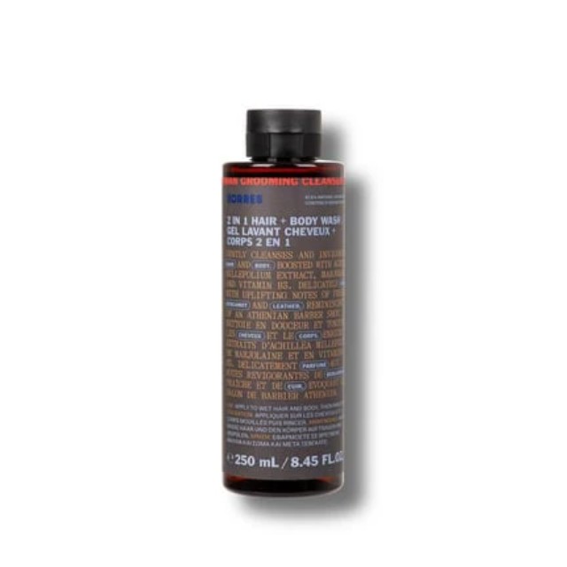 Korres Athenian Grooming Ανδρικό Σαμπουάν & Αφρόλουτρο 2 σε 1 250ml