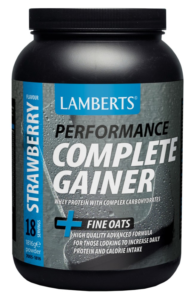 LAMBERTS Performance Complete Gainer Whey Protein Συμπλήρωμα Διατροφής Με Πρωτεΐνη & Γεύση Φράουλα 1816g