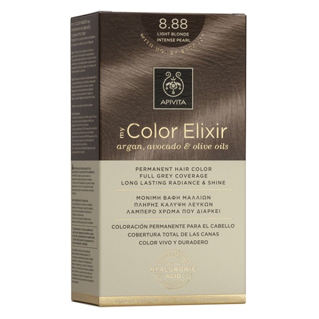 APIVITA My Color Elixir Νο 8.88 Βαφή Μαλλιών Μόνιμη Ξανθό Πολύ Ανοιχτό Έντονο Περλέ