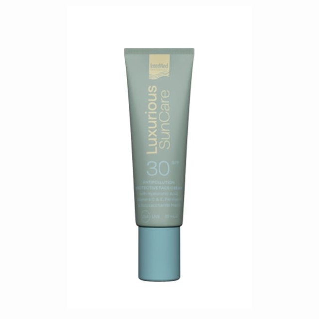 Intermed Luxurious Suncare Anti-Pollution Protective Face Cream SPF30 Αντηλιακή Αντιγηραντική Κρέμα Προσώπου 50ml