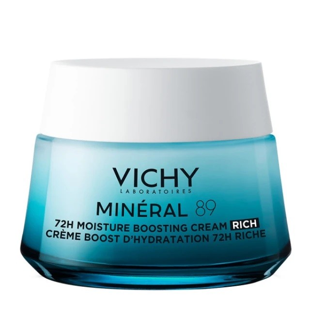 Vichy Mineral 89 72h Moisture Boosting Cream Rich Ενυδατική Πλούσια Κρέμα Προσώπου Με Υαλουρονικό, 50ml