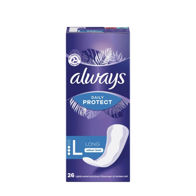 Always Daily Protect Long Odour Lock Σερβιετάκια Large 26τμχ