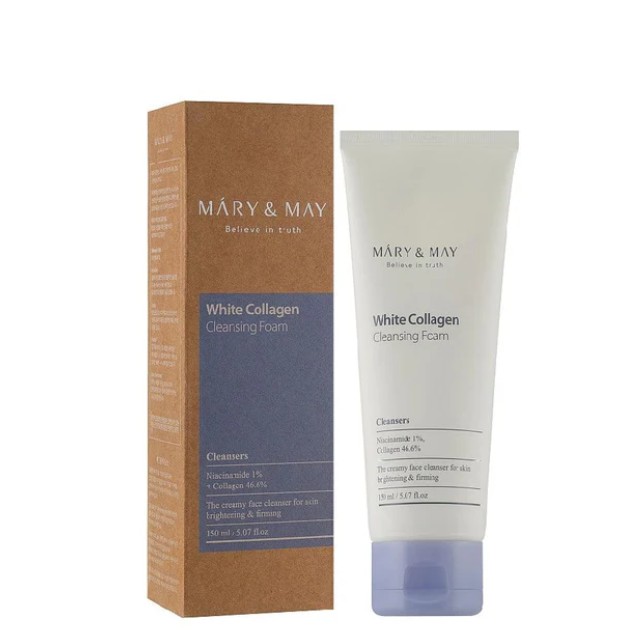 Mary & May White Collagen Cleansing Foam Αφρός Καθαρισμού 150ml
