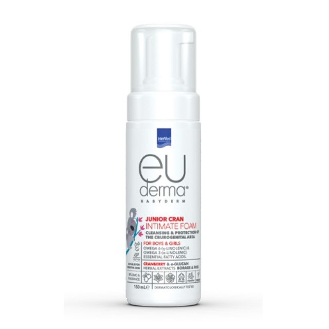 Intermed Euderma Babyderm Junior Cran Intimate Foam Αφρός Καθαρισμού Ευαίσθητης Περιοχής για Παιδιά 150ml