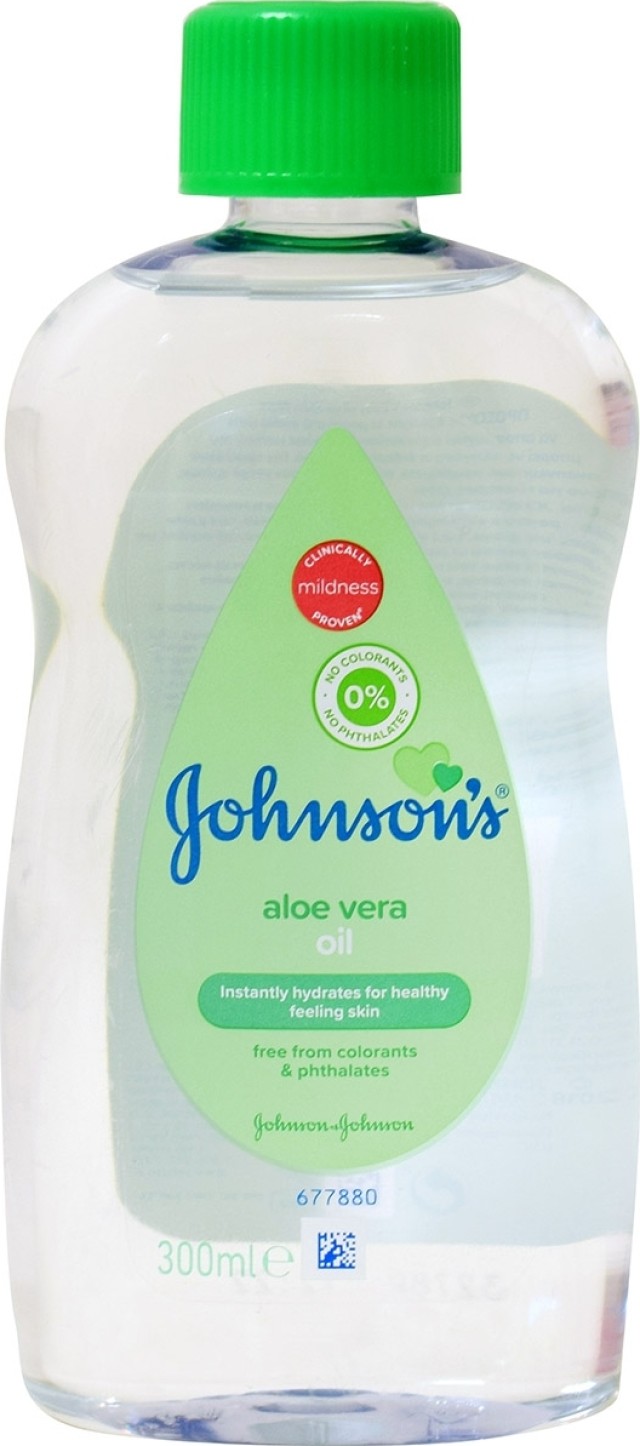 JohnsonS Baby Oil με Aloe Vera, Λάδι Σώματος με Αλόη, 300ml