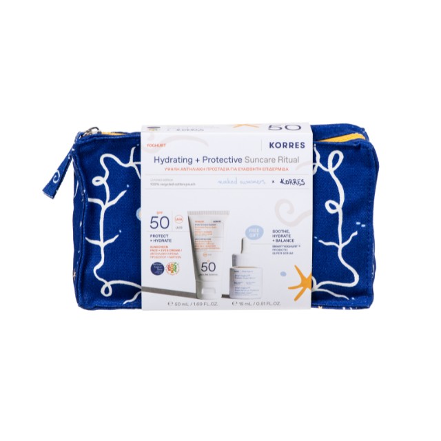Korres Πακέτο Hydrating & Protective Suncare Face & Eye Cream SPF50 50ml + Δώρο Probiotic Serum 20ml