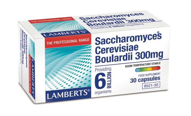 LAMBERTS Saccharomyces Boulardii 300mg Συμπλήρωμα 6 δις Προβιοτικών, 30caps 8521-30