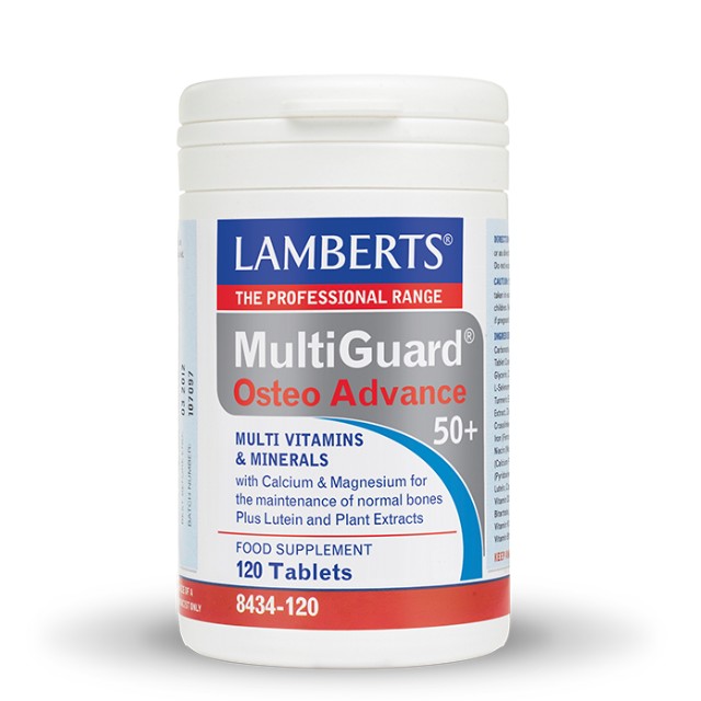 Lamberts MultiGuard OsteoAdvance 50+ Πολυβιταμινούχα Φόρμουλα για την Καλή Υγεία των Οστών 120 Ταμπλέτες 8434-120