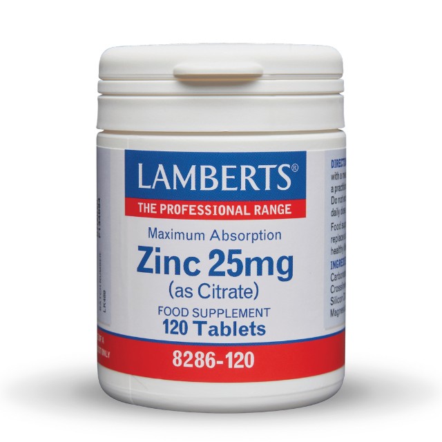 Lamberts Zinc 25 mg Citrate Ψευδάργυρος 120 ταμπλέτες 8286-120