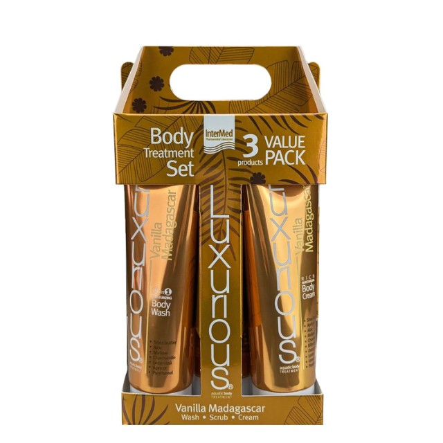 Intermed Luxurious Πακέτο Vanilla Madagascar Body Wash 2 in 1 280ml & Body Scrub 280ml & Body Cream 280ml