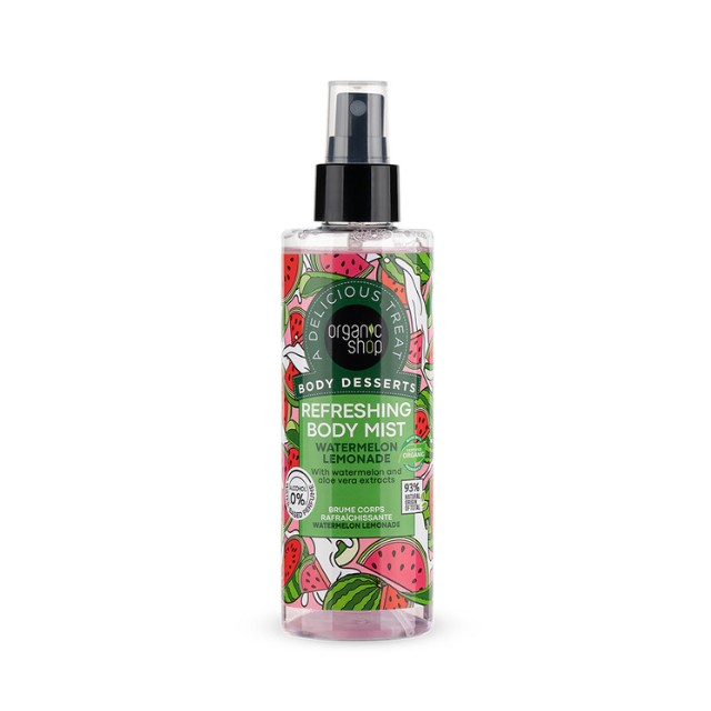 Natura Siberica Organic Shop Body Desserts Refreshing Watermelon Lemonade Αναζωογονητικό Body Mist 200ml