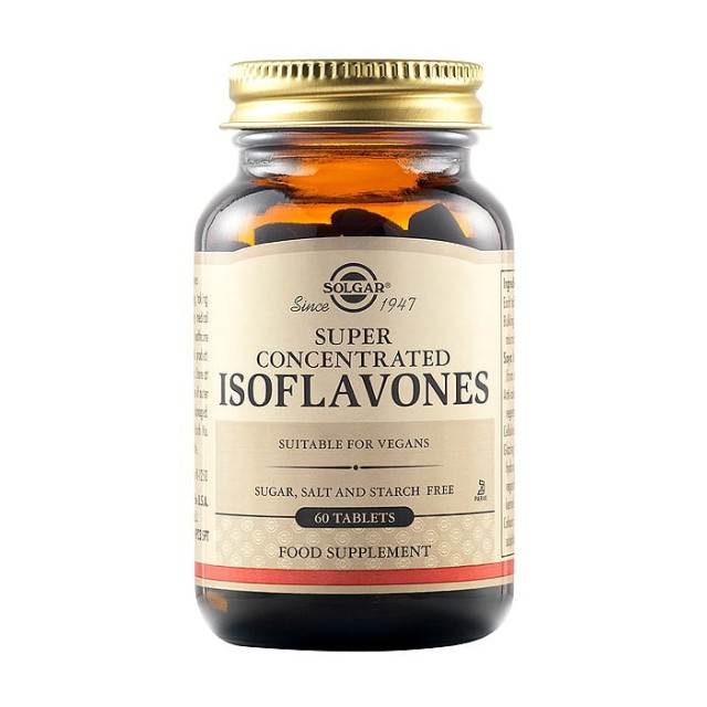 Solgar Super Concentrated Isoflavones Συμπλήρωμα Διατροφής με Ισοφλαβόνες, 60 Ταμπλέτες
