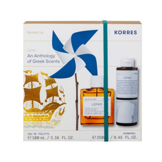 Korres Πακέτο Lefko Eau De Toilette Άρωμα 100ml & Αφρόλουτρο 250ml