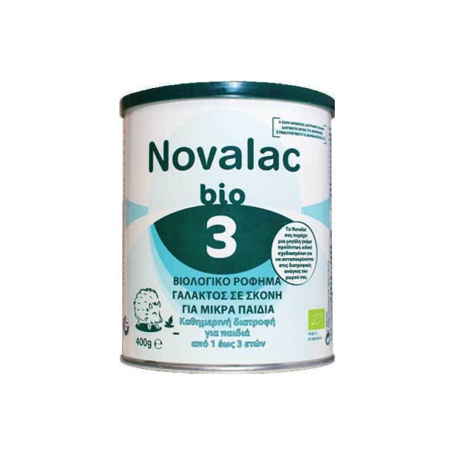 NOVALAC Bio 3 Βιολογικό Ρόφημα Γάλακτος σε Σκόνη για Μικρά Παιδιά από 1 ως 3 ετών, 400g