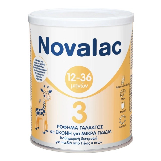 Novalac No3 Ρόφημα Γάλακτος Σε Σκόνη Για Μικρά Παιδιά Από 12-36 Μηνών, 400gr