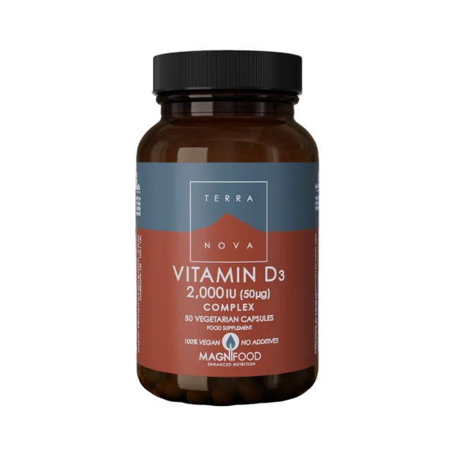 Terranova Vitamin D3 Complex 2000iu 50 κάψουλες