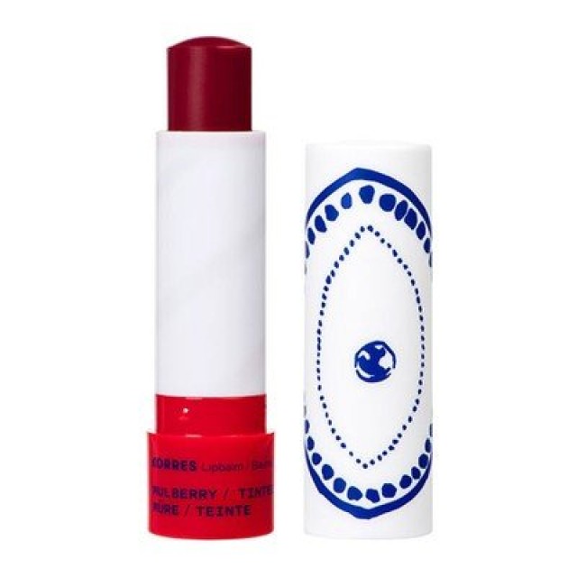KORRES Lip Balm Mulberry Tinted Ενυδατική Φροντίδα για τα Χείλη Κόκκινα Μούρα με Χρώμα, 4.5gr