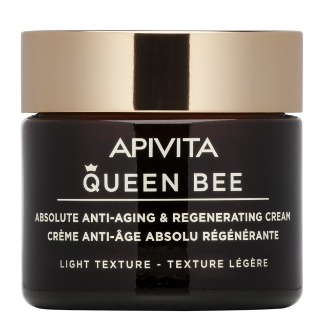 APIVITA Queen Bee Light Texture Cream, Κρέμα Απόλυτης Αντιγήρανσης & Αναγέννησης Ελαφριάς υφής, 50ml