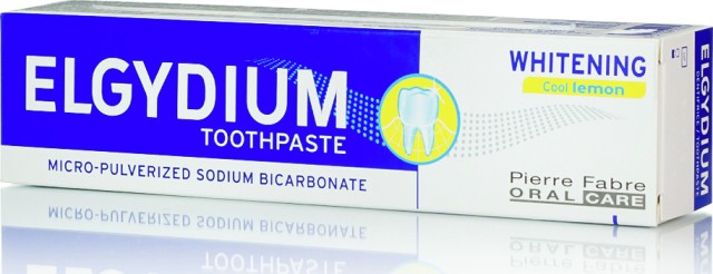 Elgydium Toothpaste Whitening Cool Lemon, Καθημερινή Λευκαντική Οδοντόκρεμα με Γεύση Λεμόνι, 75ml