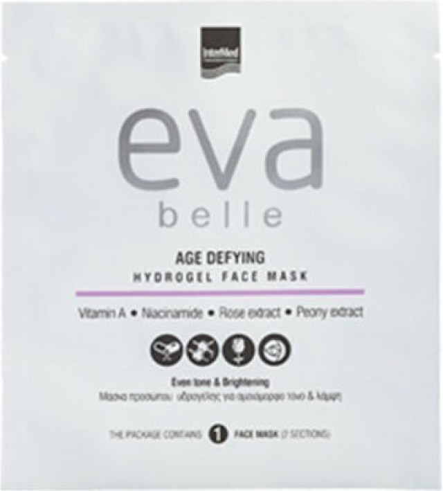INTERMED Eva Belle Age Defying Hydrogel Face Mask Μάσκα Προσώπου Υδρογέλης Για Ομοιόμορφο Τόνο & Λάμψη, 1τμχ