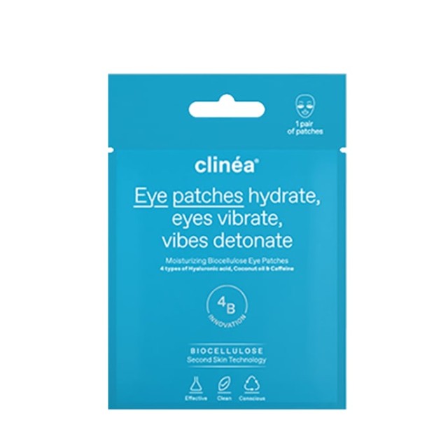Clinea Moisturizing Biocellulose Eye Patches Ενυδάτωσης 1 Ζευγάρι