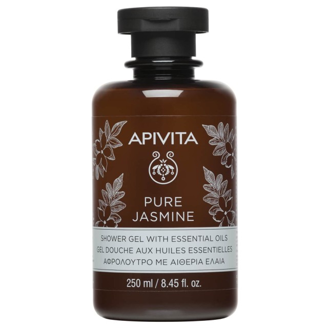 APIVITA Pure Jasmine Shower Gel Αφρόλουτρο με Αιθέρια Έλαια & Γιασεμί, 250ml