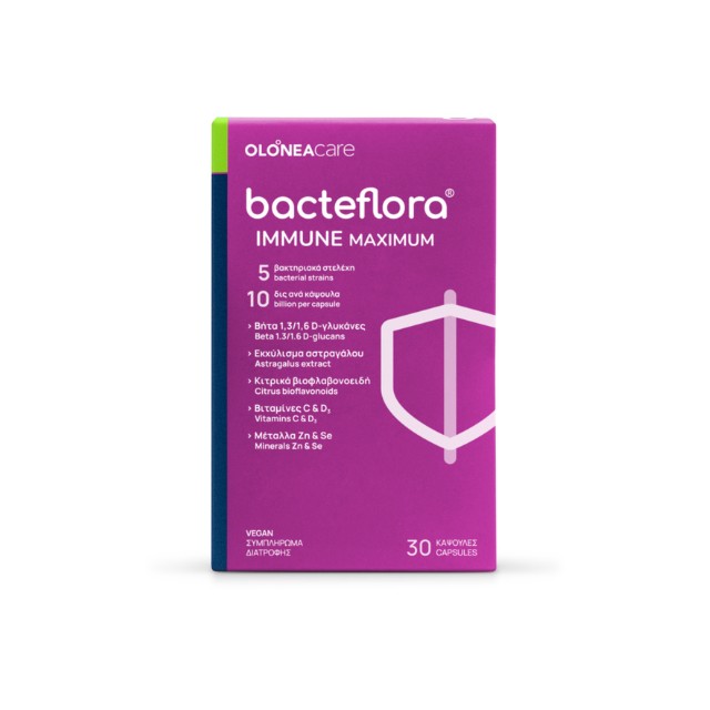 Olonea Bacteflora Immune Maximum για την Ενίσχυση του Ανοσοποιητικού 30caps