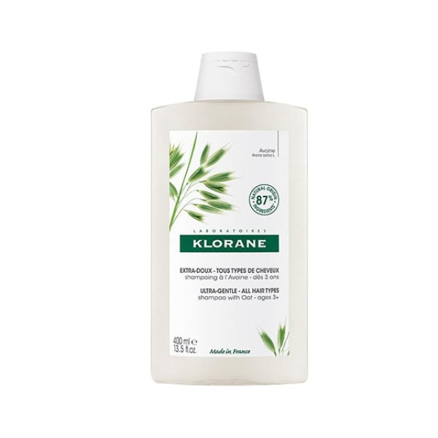 KLORANE Oat Milk Shampoo, Σαμπουάν Καθημερινής Χρήσης με Γαλάκτωμα Βρώμης BIO, 400ml