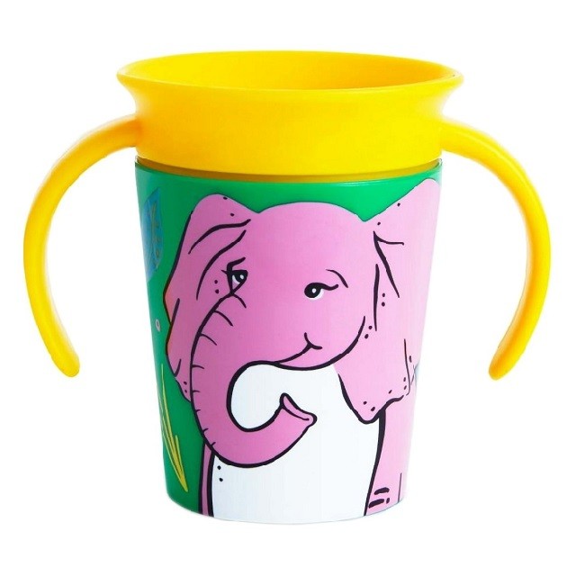 Munchkin Miracle 360° Cup 6m+ Ελέφαντας Εκπαιδευτικό Κύπελλο Με Στόμιο & Λαβές Από 6 Μηνών, 177ml