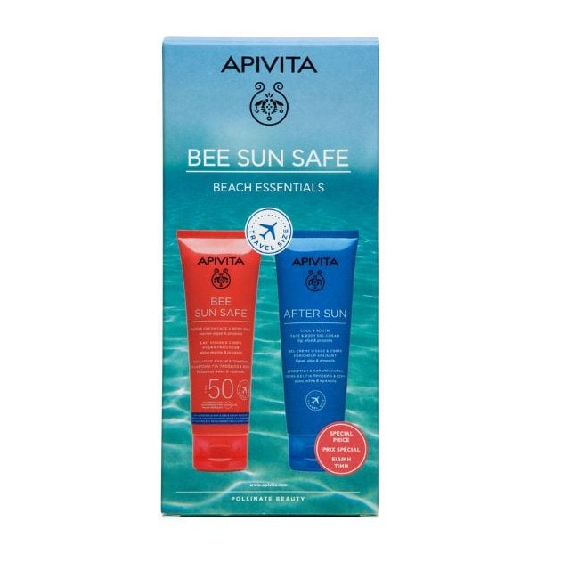 APIVITA Bee Sun Safe Πακέτο Hydra Fresh Face & Body Milk SPF50 Αντηλιακό Προσώπου & Σώματος Ελαφριάς Υφής 100ml + Δώρο After Sun Cool & Sooth Face, 100ml