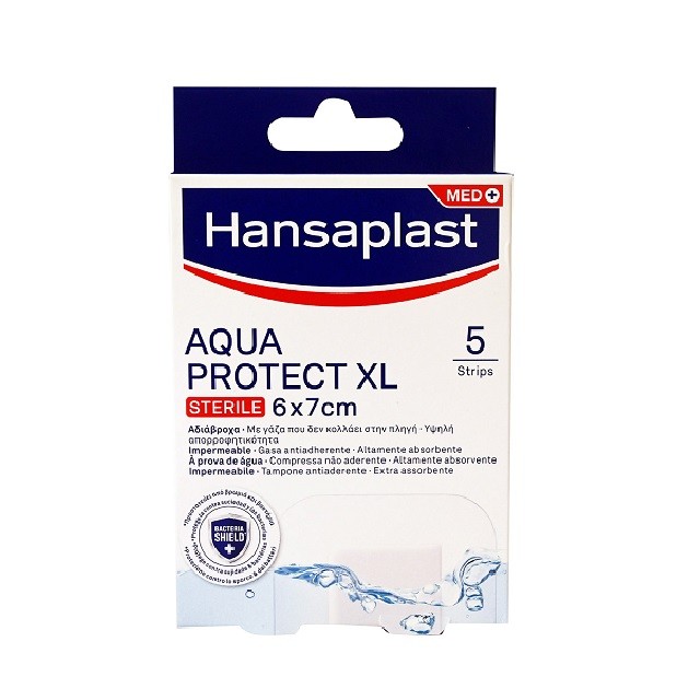 Hansaplast Med Aqua Protect XL Aδιάβροχα Και Αποστειρωμένα Αυτοκόλλητα Επιθέματα, 5τμχ